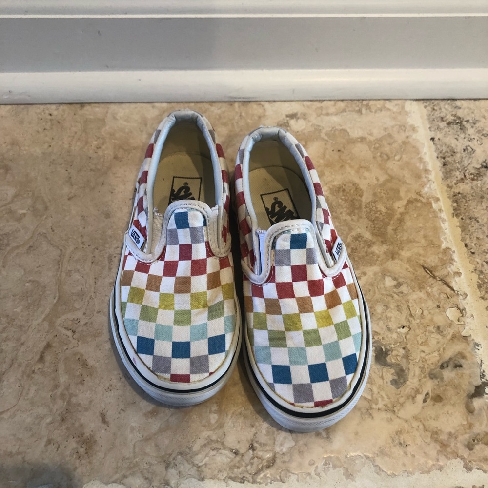 Vans Rainbow slip-ons. US kids 11.